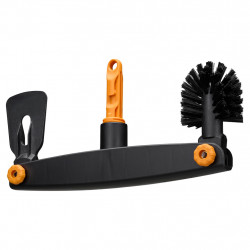 Nettoyeur de gouttières - OneClick 34,2 cm - grattoir et brosse réglables - FISKARS