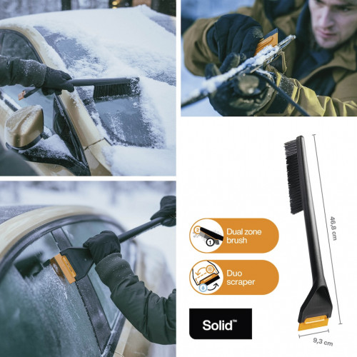 Brosse à neige - Solid courte - grattoir à glace voiture - FISKARS