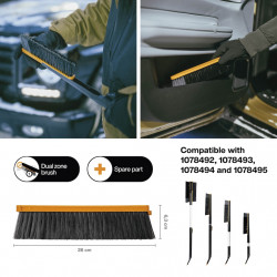 Brosse de rechange - X-Series et Plus 26 cm - remplacement brosse à neige voiture - FISKARS