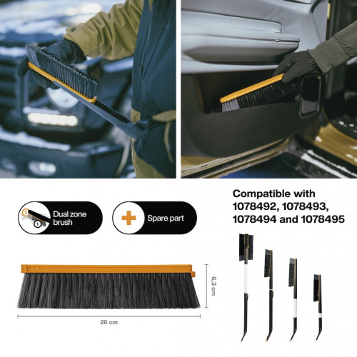 Brosse de rechange - X-Series et Plus 26 cm - remplacement brosse à neige voiture - FISKARS