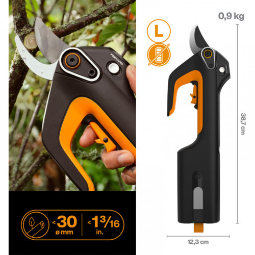 Offre promo batterie offerte- Sécateur électrique à batterie pro à batterie amovible 12V-4 Ah, 4000 coupes - FISKARS