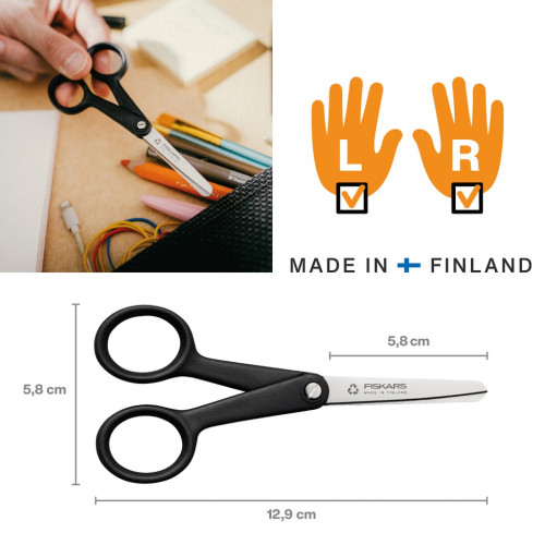 Ciseaux de loisir - ReNew 12,9 cm ambidextres - découpe papier et bricolage - FISKARS