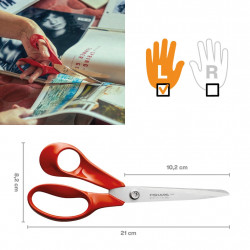 Ciseaux universels - Classic 21 cm pour gaucher - coupe papier et tissu - FISKARS