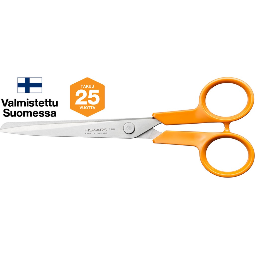 Fiskars Classic Petits Ciseaux Universels de Bricolage Pour Droitier et Gaucher Longueur Totale : 16 cm Poignée Ergonomique Améliorée Acier de QualitéPlastique 1075054