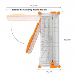 Massicot - SureCut TripleTrack 30 cm A4-A3 - coupe papier précise bureau et loisirs créatifs de marque FISKARS, référence: B9704500