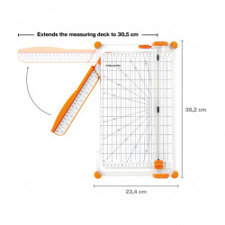 Massicot - SureCut TripleTrack 30 cm A4-A3 - coupe papier précise bureau et loisirs créatifs de marque FISKARS, référence: B9704600