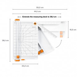 Massicot - SureCut TripleTrack 30,5 cm A4-A3 - coupe papier précise bureau et loisirs créatifs de marque FISKARS, référence: B9704700