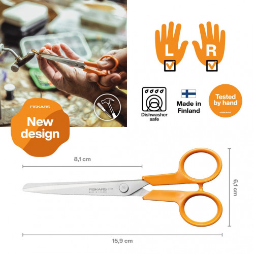 Ciseaux universels - - acier inoxydable ambidextres coupe durable - FISKARS