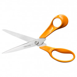 Ciseaux - droitier - acier inox lames facettées coupe précise durable - FISKARS
