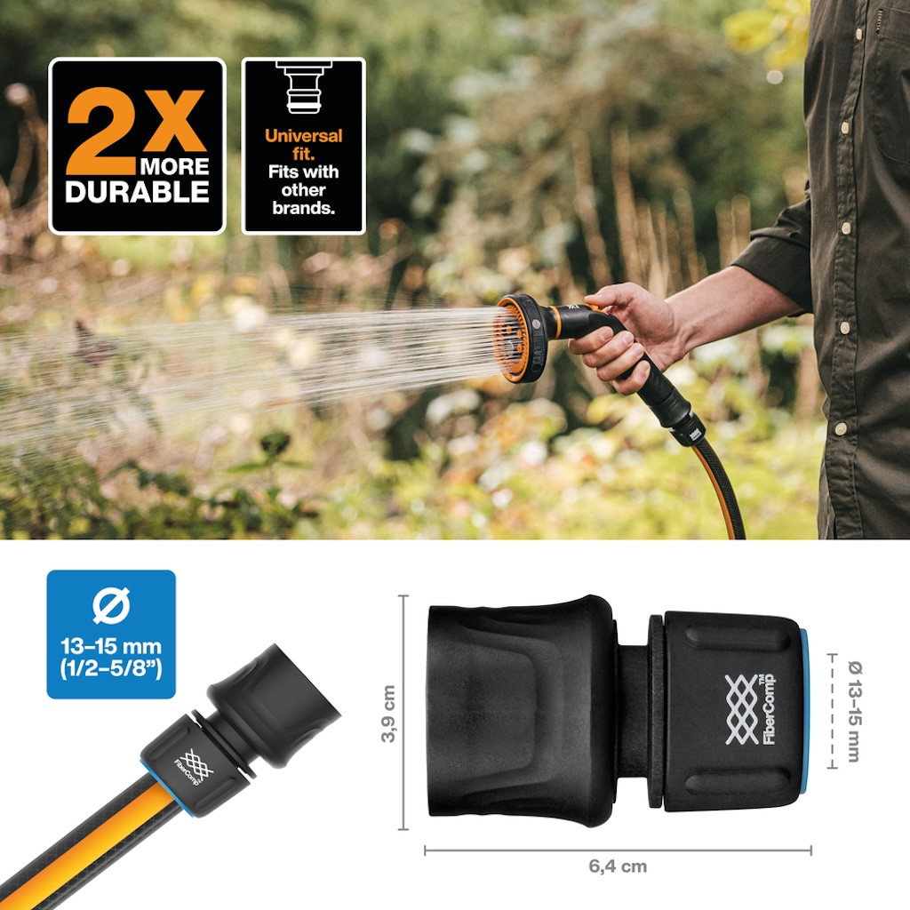 Raccord de tuyau FLOW FiberComp Ø 13 15 mm raccord rapide universel pour arrosage