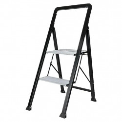 Escabeau pliant - noir - compact et ultra stable pour usage domestique de marque Batavia, référence: B9714800