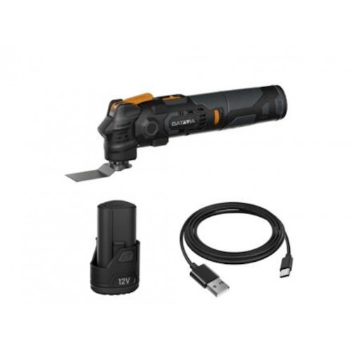 Cisaille à gazon et à arbuste sans fil - Fixxpack 12V 2-en-1 (avec batterie 2Ah et câble) - usage jardin et maison - Batavia
