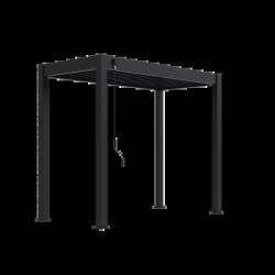 Pergola barbecue 3 x 1,5 m à lames orientables - aluminium - toit étanche avec drainage intégré - Ombréa