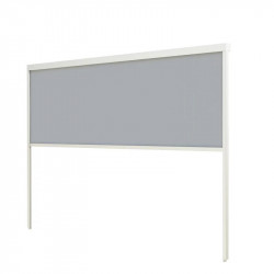 Pergola bioclimatique autoportante 3 x 4 m noire - avec store latéral 4m blanc - Ombréa