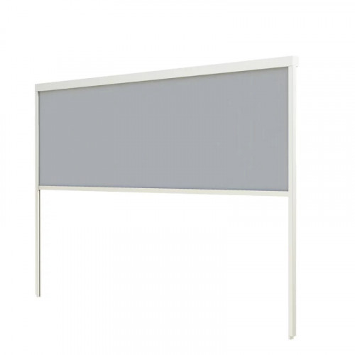 Pergola bioclimatique autoportante 3 x 4 m noire - avec store latéral 4m blanc - Ombréa