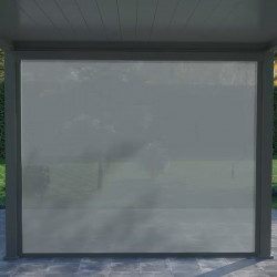 Pergola bioclimatique autoportante 6 x 3 m à lames orientables - aluminium anthracite et blanc - 2 stores latéraux inclus - Ombréa