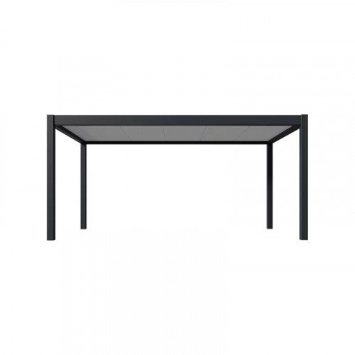 Carport simple 3 x 5 m anthracite - toit étanche en acier galvanisé - Ombréa