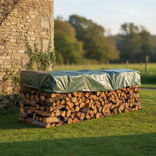 Bâche de protection verte 4 x 6 m - étanche et recyclable - Ombréa