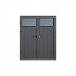Carport simple 3 x 7 m anthracite - avec annexe de stockage - Ombréa