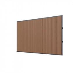 Panneau brise-vue composite 4 m - lames verticales effet teck - Ombréa