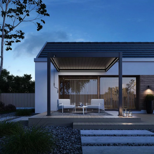 Kit LED pour pergola bioclimatique adossée 3 x 3 m - éclairage RVB connecté - Ombréa