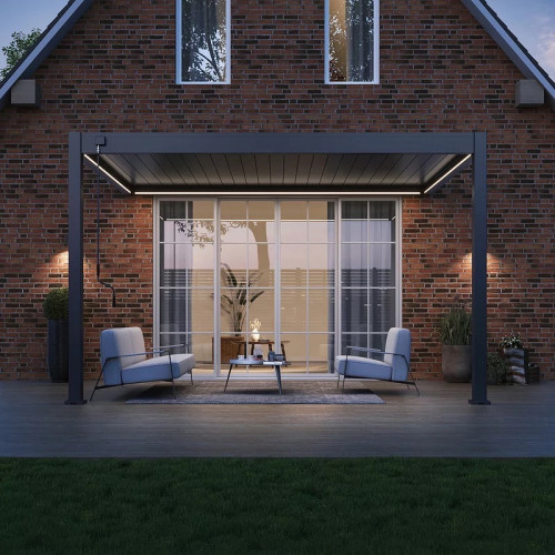 Kit LED pour pergola bioclimatique adossée 3 x 4 m - éclairage RVB connecté - Ombréa