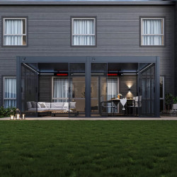 Chauffage extérieur infrarouge 3000 W - pour pergola et carport - Ombréa