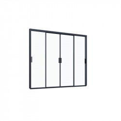 Paroi coulissante en verre 3 m - pour pergola bioclimatique - Ombréa