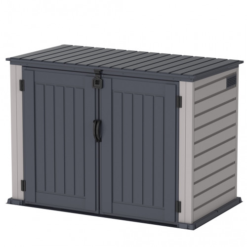 Abri de rangement extérieur - 2100 L - PVC et métal - grande capacité sans entretien - Duramax