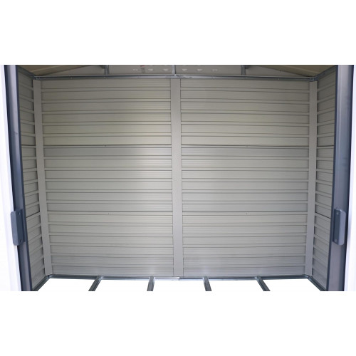 Abri de jardin métal 8 x 6 avec base incluse - acier galvanisé anthracite - surface 4,79 m² - Duramax