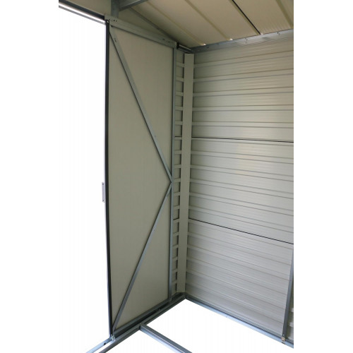 Abri de jardin métal 8 x 6 avec base incluse - acier galvanisé anthracite - surface 4,79 m² - Duramax