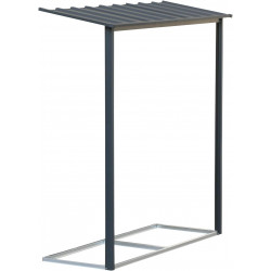 Extension auvent 2 x 6 pour abri métal - acier galvanisé anthracite - surface 1,04 m² - Duramax
