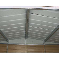 Abri de jardin métal 8 x 3 imitation bois avec base incluse - acier galvanisé effet bois - surface 4,8 m² - Duramax