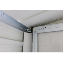 Abri de jardin métal anthracite 10 x 10 - acier galvanisé renforcé - Duramax