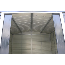 Abri de jardin métal anthracite 10 x 10 - acier galvanisé renforcé - Duramax