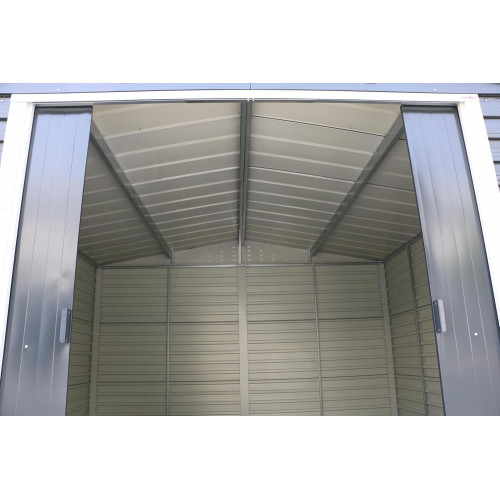 Abri de jardin métal anthracite 10 x 10 - acier galvanisé renforcé - Duramax