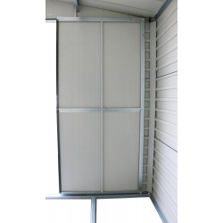Abri de jardin métal anthracite 10 x 10 - acier galvanisé renforcé - Duramax