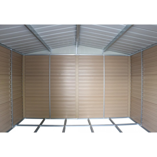 Abri de jardin métal effet bois 10 x 10 - acier galvanisé renforcé - Duramax