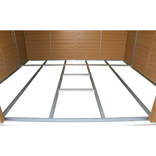 Abri de jardin métal effet bois 10 x 10 - acier galvanisé renforcé - Duramax
