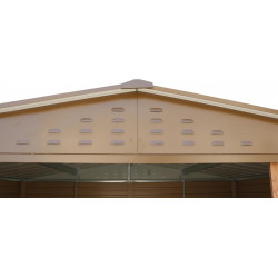 Abri de jardin métal effet bois 10 x 10 - acier galvanisé renforcé - Duramax