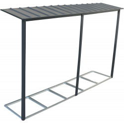 Extension auvent pour abri de jardin Alpine 2 x 10 - acier galvanisé anthracite - Duramax