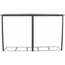 Extension auvent pour abri de jardin Alpine 2 x 10 - acier galvanisé anthracite - Duramax