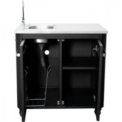 Module évier cuisine extérieure 90 cm - plan de travail inox - robinet inclus - Cozze