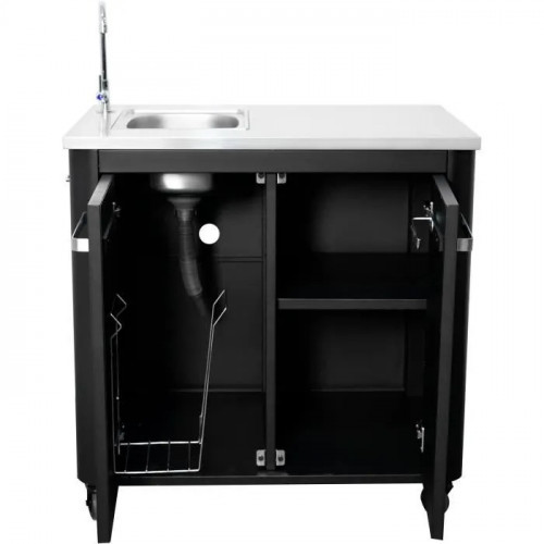 Module évier cuisine extérieure 90 cm - plan de travail inox - robinet inclus - Cozze