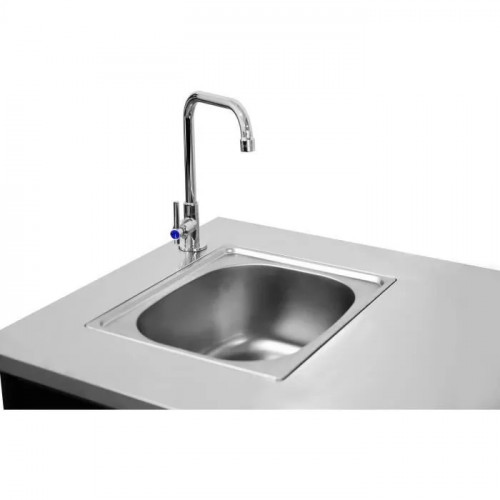 Module évier cuisine extérieure 90 cm - plan de travail inox - robinet inclus - Cozze