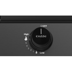 Plancha gaz G-700 6,6 kW - surface antiadhésive 66,5 x 35 cm - thermomètre inclus - Cozze