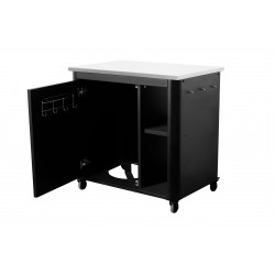 Cuisine extérieure 90 cm - plan de travail inox - rangement bouteille de gaz - Cozze