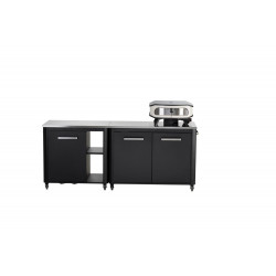 Cuisine extérieure modulable 210 cm - plan de travail inox - modules 120 cm et 90 cm de marque Cozze, référence: J9727400