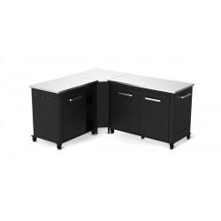 Cuisine extérieure modulable avec angle - modules 120 cm et 90 cm - plan de travail inox de marque Cozze, référence: J9727600