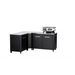 Cuisine extérieure modulable avec angle - modules 120 cm et 90 cm - plan de travail inox - Cozze
